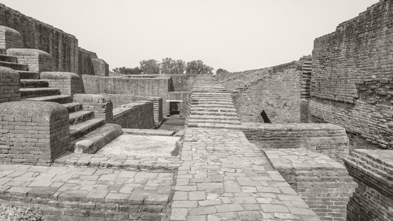 Brick ruins of Nalanda, the ancient seat of learning